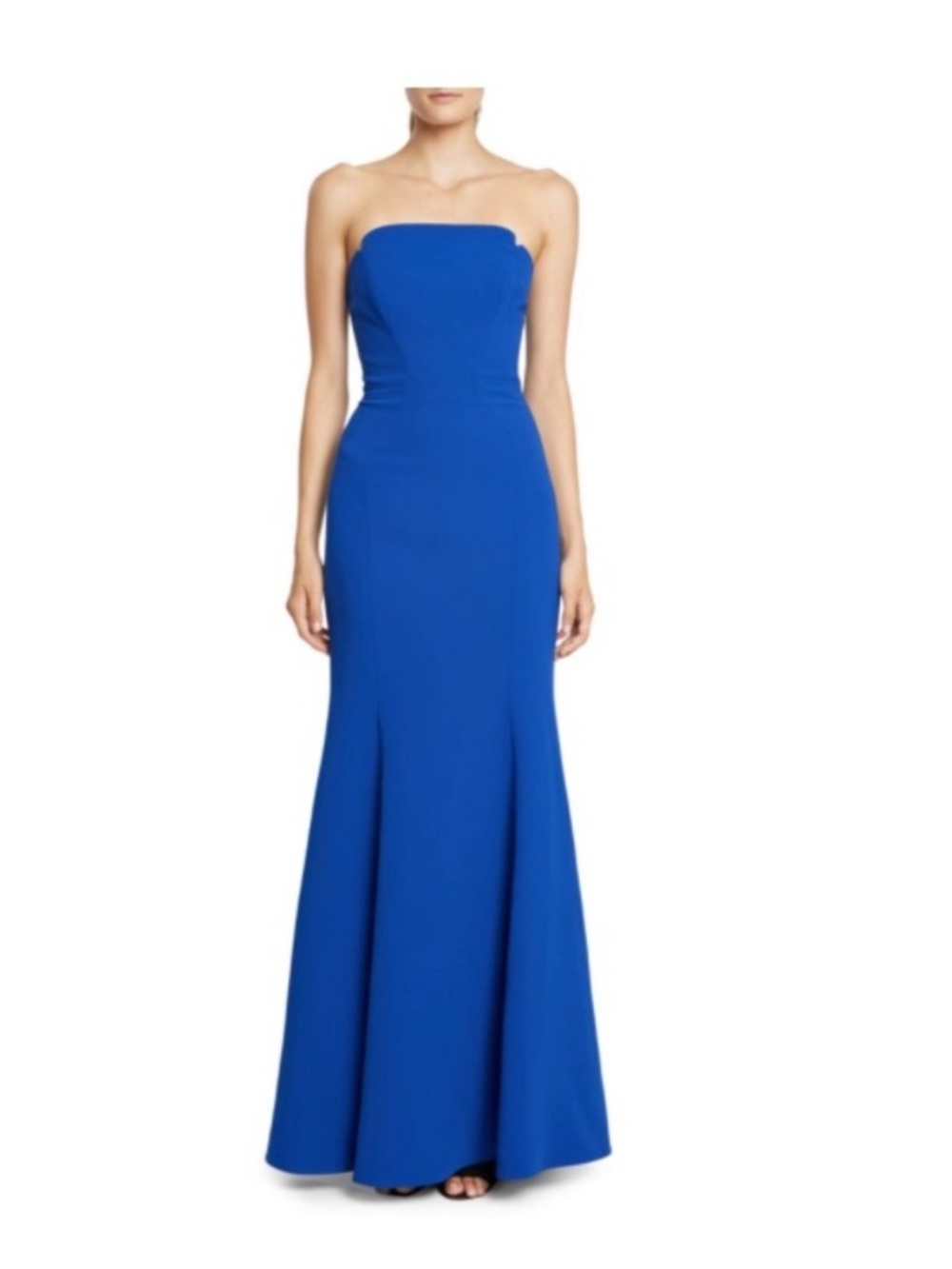 Jill Stuart Strapless Cobalt Blue Evening Gown